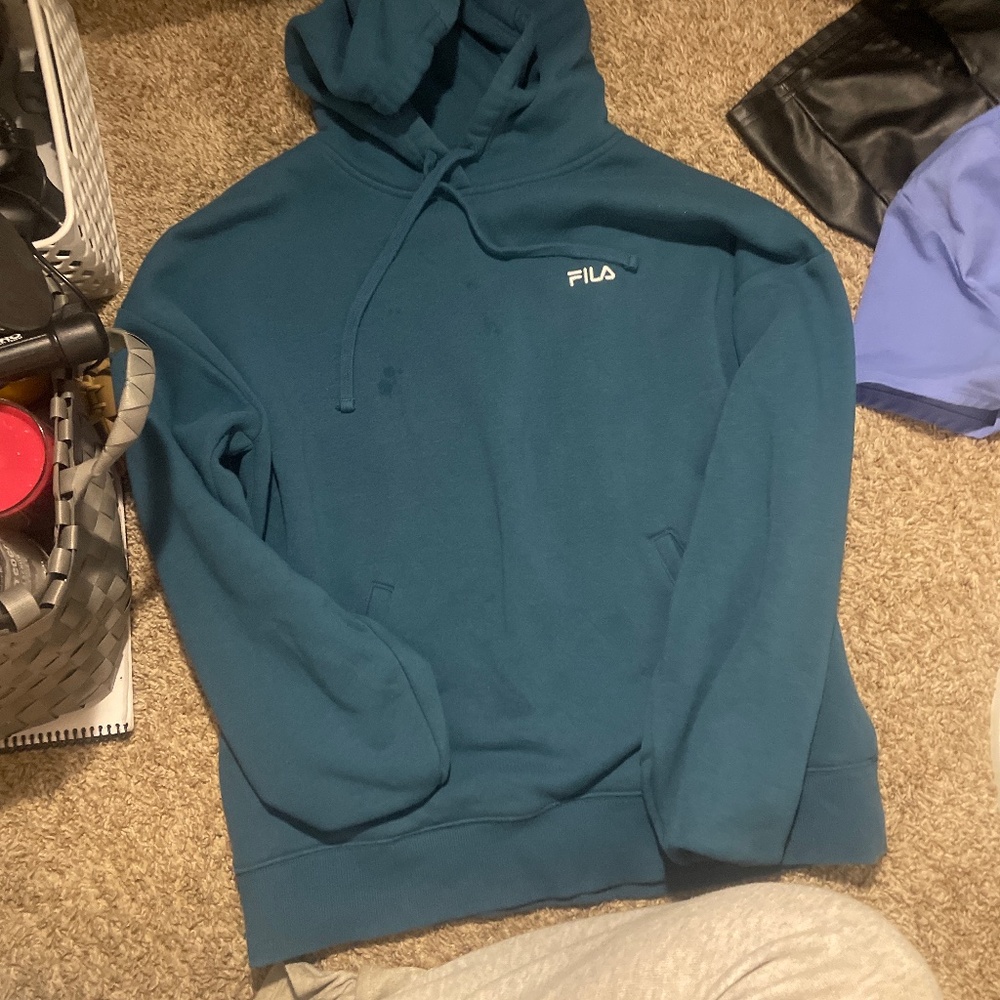Blue/Green Fila Hoodie.